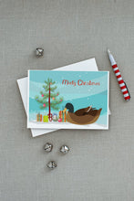 Load image into Gallery viewer, Khaki Campbell Duck Christmas Greeting Cards -  Blank Note Cards – 8-Pack of Artist-Designed Cards with Envelopes