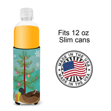 Load image into Gallery viewer, Khaki Campbell Duck Christmas   Hugger for slim cans BB9233MUK