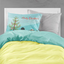 Load image into Gallery viewer, Khaki Campbell Duck Christmas Fabric Standard Pillowcase – Artistic Decorative Front, White Back BB9233PILLOWCASE
