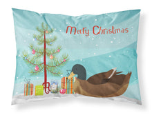 Load image into Gallery viewer, Khaki Campbell Duck Christmas Fabric Standard Pillowcase – Artistic Decorative Front, White Back BB9233PILLOWCASE