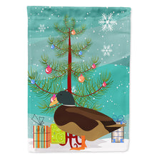 Load image into Gallery viewer, Silver Bantam Duck Christmas Flag Canvas House Size BB9234CHF