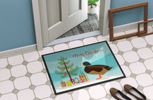 Load image into Gallery viewer, Silver Bantam Duck Christmas Doormat - 24x36 Decorative Floor Mat – Indoor/Outdoor Rug with Artistic Flair BB9234JMAT