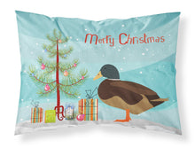 Load image into Gallery viewer, Silver Bantam Duck Christmas Fabric Standard Pillowcase – Artistic Decorative Front, White Back BB9234PILLOWCASE