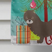 Load image into Gallery viewer, Russian or European Mink Christmas Flag Canvas House Size BB9235CHF