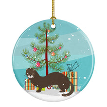 Load image into Gallery viewer, Russian or European Mink Christmas Ornament - Round Ceramic Ornament – Artist-Designed Keepsake Decoration BB9235CO1