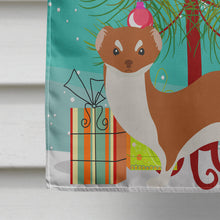 Load image into Gallery viewer, Weasel Christmas Flag Canvas House Size BB9237CHF