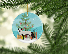 Load image into Gallery viewer, Silver Fox Christmas Ornament - Round Ceramic Ornament – Artist-Designed Keepsake Decoration BB9238CO1
