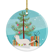 Load image into Gallery viewer, Stoat Short-tailed Weasel Christmas Ornament - Round Ceramic Ornament – Artist-Designed Keepsake Decoration BB9239CO1