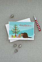 Load image into Gallery viewer, Eurasian Beaver Christmas Greeting Cards -  Blank Note Cards – 8-Pack of Artist-Designed Cards with Envelopes