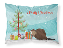 Load image into Gallery viewer, Eurasian Beaver Christmas Fabric Standard Pillowcase – Artistic Decorative Front, White Back BB9240PILLOWCASE