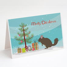 Load image into Gallery viewer, Chinchilla Christmas Greeting Cards -  Blank Note Cards – 8-Pack of Artist-Designed Cards with Envelopes