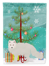 Load image into Gallery viewer, White Arctic Fox Christmas Flag Canvas House Size BB9244CHF