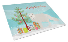 Load image into Gallery viewer, White Arctic Fox Christmas Glass Cutting Boards – Durable, Decorative Kitchen Art Large BB9244LCB