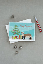 Load image into Gallery viewer, Ferret Christmas Greeting Cards -  Blank Note Cards – 8-Pack of Artist-Designed Cards with Envelopes