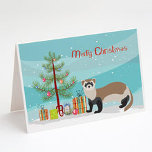 Load image into Gallery viewer, Ferret Christmas Greeting Cards -  Blank Note Cards – 8-Pack of Artist-Designed Cards with Envelopes
