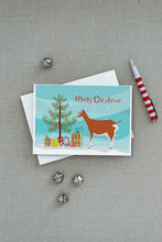 Load image into Gallery viewer, Toggenburger Goat Christmas Greeting Cards -  Blank Note Cards – 8-Pack of Artist-Designed Cards with Envelopes