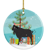 Load image into Gallery viewer, Verata Goat Christmas Ornament - Round Ceramic Ornament – Artist-Designed Keepsake Decoration BB9249CO1