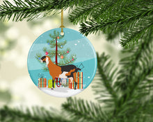 Load image into Gallery viewer, Anglo-nubian Nubian Goat Christmas Ornament - Round Ceramic Ornament – Artist-Designed Keepsake Decoration BB9250CO1