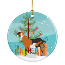Load image into Gallery viewer, Anglo-nubian Nubian Goat Christmas Ornament - Round Ceramic Ornament – Artist-Designed Keepsake Decoration BB9250CO1