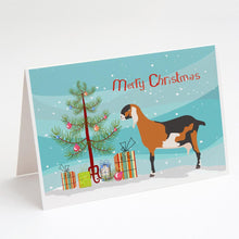 Load image into Gallery viewer, Anglo-nubian Nubian Goat Christmas Greeting Cards -  Blank Note Cards – 8-Pack of Artist-Designed Cards with Envelopes
