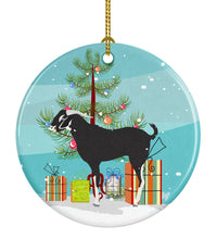 Load image into Gallery viewer, Black Bengal Goat Christmas Ornament - Round Ceramic Ornament – Artist-Designed Keepsake Decoration BB9251CO1