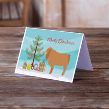 Load image into Gallery viewer, American Lamancha Goat Christmas Greeting Cards -  Blank Note Cards – 8-Pack of Artist-Designed Cards with Envelopes