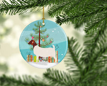 Load image into Gallery viewer, Boer Goat Christmas Ornament - Round Ceramic Ornament – Artist-Designed Keepsake Decoration BB9253CO1