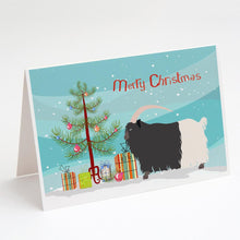 Load image into Gallery viewer, Welsh Black-Necked Goat Christmas Greeting Cards -  Blank Note Cards – 8-Pack of Artist-Designed Cards with Envelopes