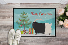 Load image into Gallery viewer, Welsh Black-Necked Goat Christmas Doormat - 18x27 Decorative Floor Mat – Indoor/Outdoor Rug with Artistic Flair BB9254MAT