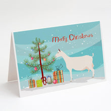 Load image into Gallery viewer, Saanen Goat Christmas Greeting Cards -  Blank Note Cards – 8-Pack of Artist-Designed Cards with Envelopes