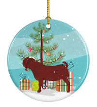 Load image into Gallery viewer, Kalahari Red Goat Christmas Ornament - Round Ceramic Ornament – Artist-Designed Keepsake Decoration BB9258CO1