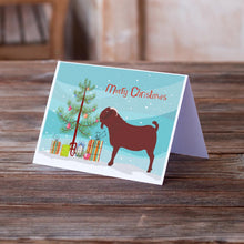Load image into Gallery viewer, Kalahari Red Goat Christmas Greeting Cards -  Blank Note Cards – 8-Pack of Artist-Designed Cards with Envelopes