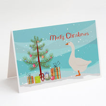 Load image into Gallery viewer, Embden Goose Christmas Greeting Cards -  Blank Note Cards – 8-Pack of Artist-Designed Cards with Envelopes