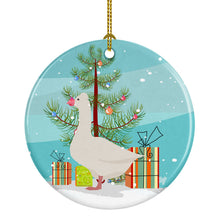 Load image into Gallery viewer, Roman Goose Christmas Ornament - Round Ceramic Ornament – Artist-Designed Keepsake Decoration BB9265CO1