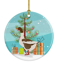 Load image into Gallery viewer, Pomeranian Rogener Goose Christmas Ornament - Round Ceramic Ornament – Artist-Designed Keepsake Decoration BB9270CO1