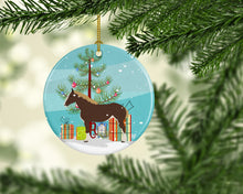 Load image into Gallery viewer, Percheron Horse Christmas Ornament - Round Ceramic Ornament – Artist-Designed Keepsake Decoration BB9273CO1