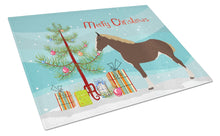 Load image into Gallery viewer, Percheron Horse Christmas Glass Cutting Boards – Durable, Decorative Kitchen Art Large BB9273LCB