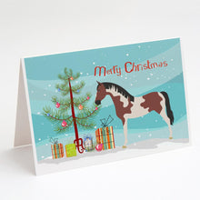 Load image into Gallery viewer, Pinto Horse Christmas Greeting Cards -  Blank Note Cards – 8-Pack of Artist-Designed Cards with Envelopes