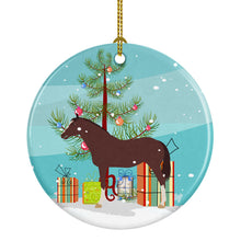 Load image into Gallery viewer, English Thoroughbred Horse Christmas Ornament - Round Ceramic Ornament – Artist-Designed Keepsake Decoration BB9280CO1