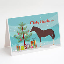 Load image into Gallery viewer, English Thoroughbred Horse Christmas Greeting Cards -  Blank Note Cards – 8-Pack of Artist-Designed Cards with Envelopes