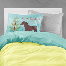Load image into Gallery viewer, English Thoroughbred Horse Christmas Fabric Standard Pillowcase – Artistic Decorative Front, White Back BB9280PILLOWCASE