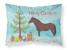 Load image into Gallery viewer, English Thoroughbred Horse Christmas Fabric Standard Pillowcase – Artistic Decorative Front, White Back BB9280PILLOWCASE