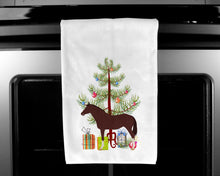 Load image into Gallery viewer, English Thoroughbred Horse Christmas Kitchen Towels – Set of 2 - Decorative &amp; Absorbent Cotton | BB9280WTKT