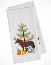 Load image into Gallery viewer, English Thoroughbred Horse Christmas Kitchen Towels – Set of 2 - Decorative &amp; Absorbent Cotton | BB9280WTKT