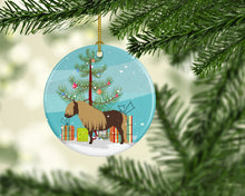Load image into Gallery viewer, Shetland Pony Horse Christmas Ornament - Round Ceramic Ornament – Artist-Designed Keepsake Decoration BB9281CO1