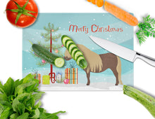Load image into Gallery viewer, Shetland Pony Horse Christmas Glass Cutting Boards – Durable, Decorative Kitchen Art Large BB9281LCB