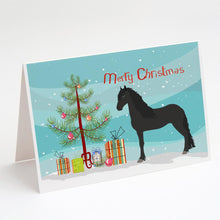 Load image into Gallery viewer, Friesian Horse Christmas Greeting Cards -  Blank Note Cards – 8-Pack of Artist-Designed Cards with Envelopes