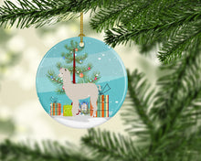 Load image into Gallery viewer, Alpaca Christmas Ornament - Round Ceramic Ornament – Artist-Designed Keepsake Decoration BB9286CO1