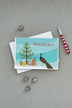 Load image into Gallery viewer, Indian Peacock Peafowl Christmas Greeting Cards -  Blank Note Cards – 8-Pack of Artist-Designed Cards with Envelopes