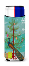 Load image into Gallery viewer, Indian Peacock Peafowl Christmas   Hugger for slim cans BB9292MUK
